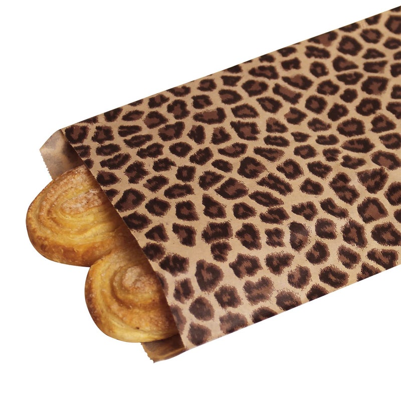 Ikee Design 200 Pcs of 6 X 9 Inch Flat Plain Prints Paper or Patterned Kraft Bags for Candy, Cookies, Merchandise, Party Favors, Gift, Small Paper Bags, Leopard Pattern - Image 4